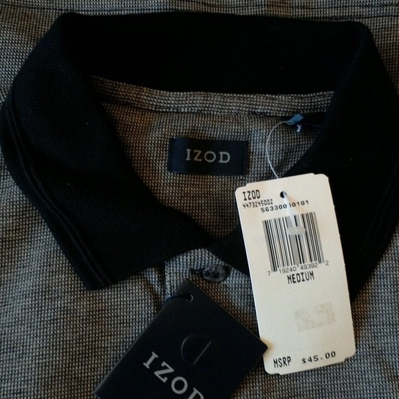 IZOD black and tan size Medium polo shirt - Picture 1 of 4